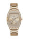 Guess Raven Crystals Watch Chronograph with Pink Gold Metal Bracelet