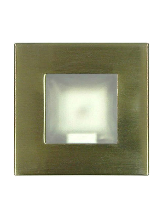 Adeleq Square Metallic Recessed Spot with Socket G4 Gold