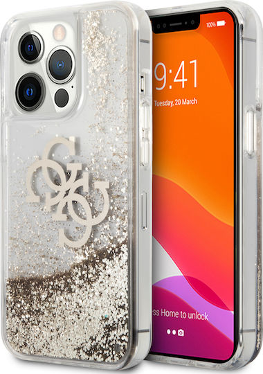 Guess Umschlag Rückseite Kunststoff Gold (iPhone 13 Pro Max)