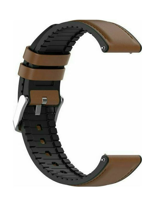 Strap Leather Brown Huawei Watch GT2 42mm Skroutz.cy