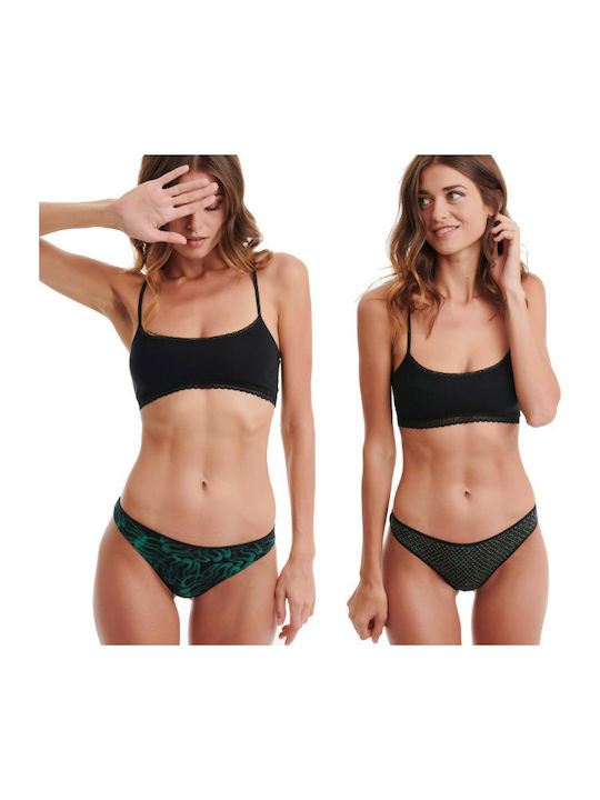 Walk Bamboo Women's Brazil 2Pack Green