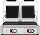 Dynamic Commercial Double Sandwich Maker with Ribbed Top and Ribbed Bottom 3600W