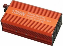 Инвертор за кола Модифицирана синусоидална вълна 1200W за преобразуване на 12V DC в 220V AC с 1xUSB