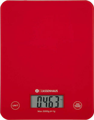 Zassenhaus Balance Ψηφιακή Ζυγαριά Κουζίνας 5kg Cool Red