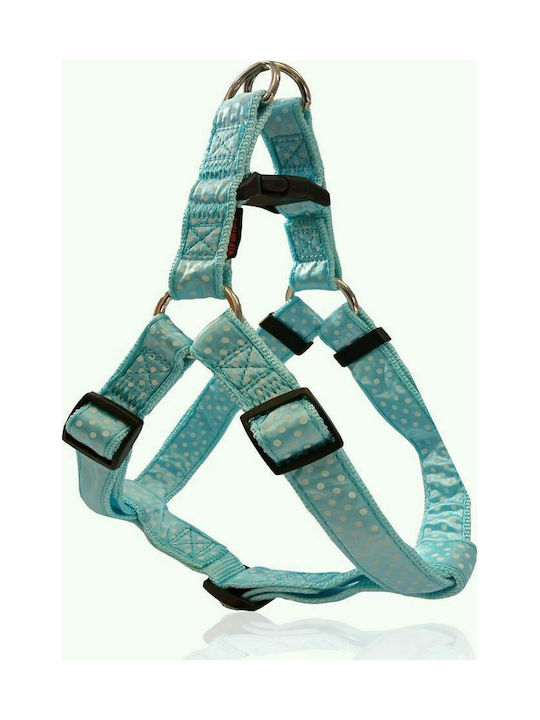 Pet Interest Dog Harness Motivo Dots Blue Large...