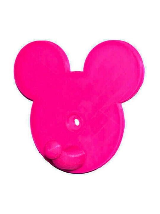 3D wall hanging "MIKY" made of organic material (PLA), size:(12x11x5.5 cm) WEP C617 (neon pink)