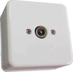 Bassiakos TV Antenna Socket in White color U1513