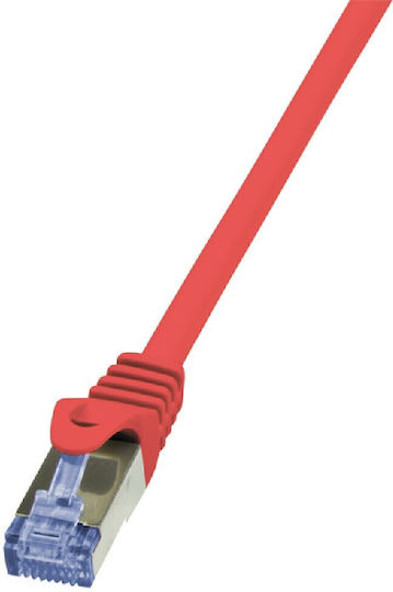 LogiLink S/FTP Cat.6a (Gigabit) Καλώδιο Δικτύου Ethernet 0.25m Κόκκινο