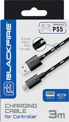Ardistel Blackfire Mando Controller Charge Cable 3m Cable for PS5 In Black Colour