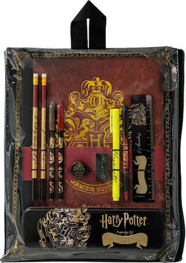 Blue Sky Studios Harry Potter Kinder Schreibwarenset mit Bleistift, Spitzer, Radiergummi, Notizbuch, Kugelschreiber, Lineal und Etui 11Stück