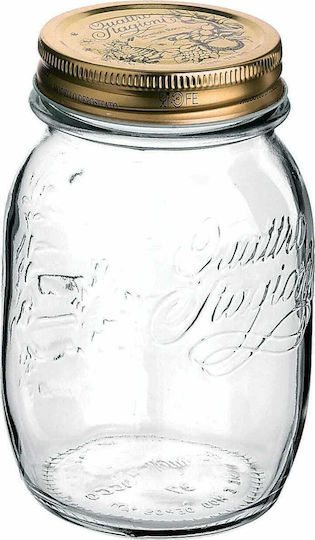 Viosarp General Use Glass Jar with Lid Transparent 500ml 1 Piece