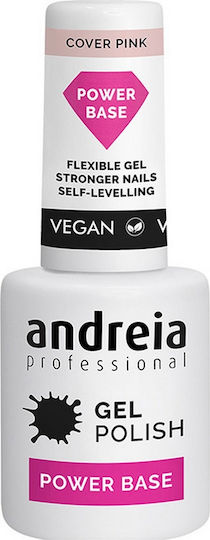 Andreia Professional Pink Base Coat για Ημιμόνιμα Βερνίκια 10.5ml