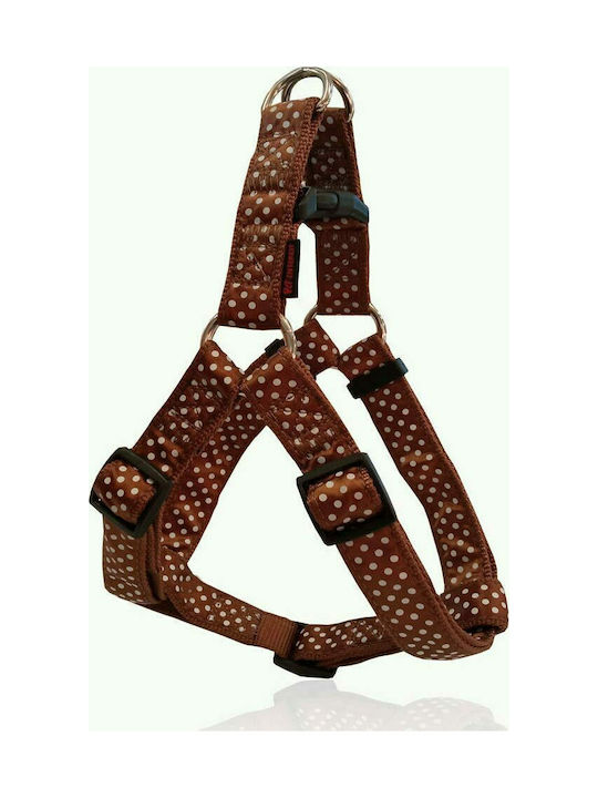 Pet Interest Dog Harness Motivo Dots Brown Larg...