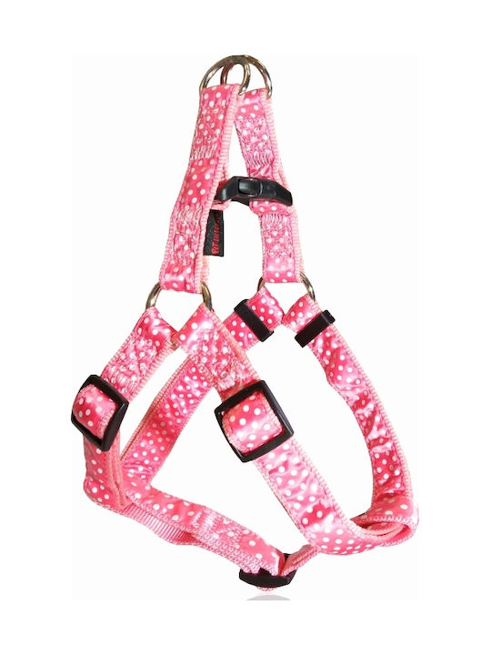 Pet Interest Dog Harness Motivo Dots Pink Large 25mm x 55-82cm 3224-L