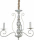Keskor Πολυέλαιος 3xE14 Ø56cm με Κεράκια Λευκός 8927-3