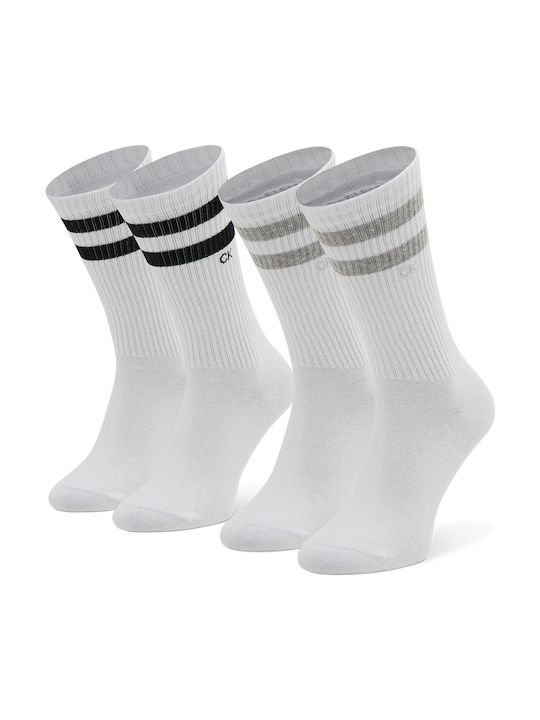 Calvin Klein Herren Einfarbige Socken Weiß 2Pack