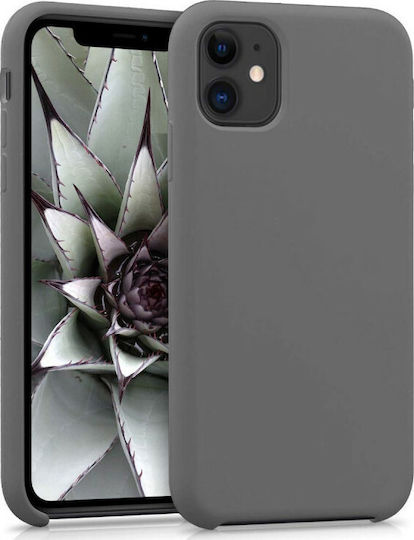 KWmobile Rubber Umschlag Rückseite Silikon Titanium Grey (iPhone 11)