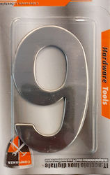 EMTOOLS Πινακίδα με Αριθμό 9 σε Ασημί Χρώμα 7.5cm EMTOOLS Πινακίδα με Αριθμό 9 σε Ασημί Χρώμα 7.5cm