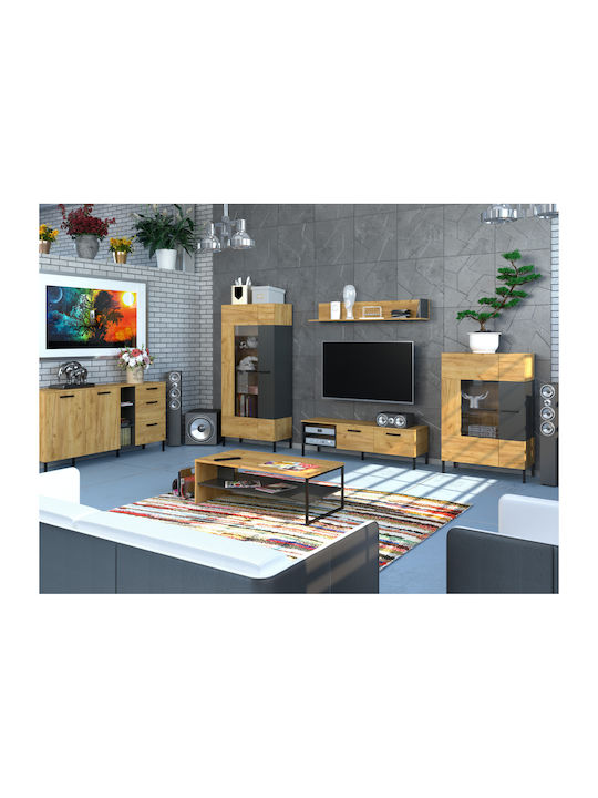 Рафто Santes Златен Дъб / Графит 155x27x24.5см