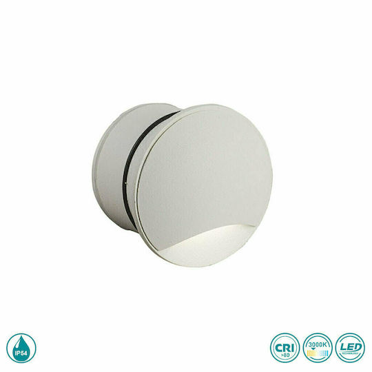 Viokef Επιτοίχιο Εξωτερικό Σποτ LED IP65 3W με Θερμό Λευκό Φως