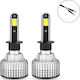 NovSight Lamps Car H1 LED 6500K Cold White 12-24V 72W 2pcs