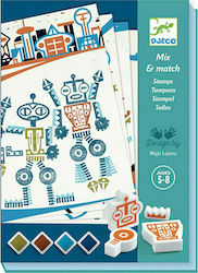 Djeco Stamps Δημιουργώ Με Σφραγίδες Εξωγήινα Ρομπότ for Children 5++ Years