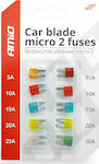 AMiO Micro Car Fuse Set Blades 10pcs