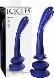 Icicles Icicles No 89 Стъклено дилдо Със смукателна чашка Лилаво 18см