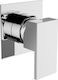 Ottone Meloda Lexus Built-in Faucet Mixer for Shower 2 Exits Silver