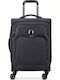Delsey Optimax Expandable Kabinenreisekoffer Weichschalen Schwarz mit 4 Räder Höhe 55cm 328580100T9