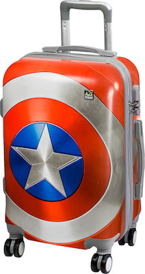 A2S Captain America Cabin Travel Suitcase Hard with 4 Wheels Height 55cm