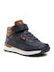 Ascot Mini Kids Boots with Velcro Navy Blue