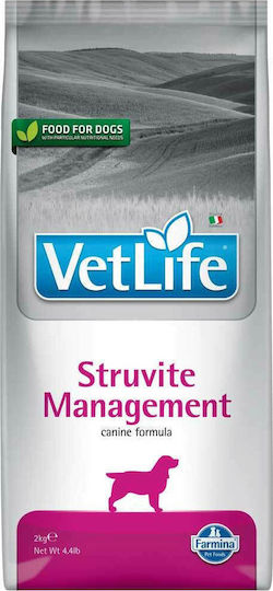 Farmina Vet Life Struvite Management 2kg Trockenfutter Diät für erwachsene Hunde mit Huhn, Kartoffeln und Reis