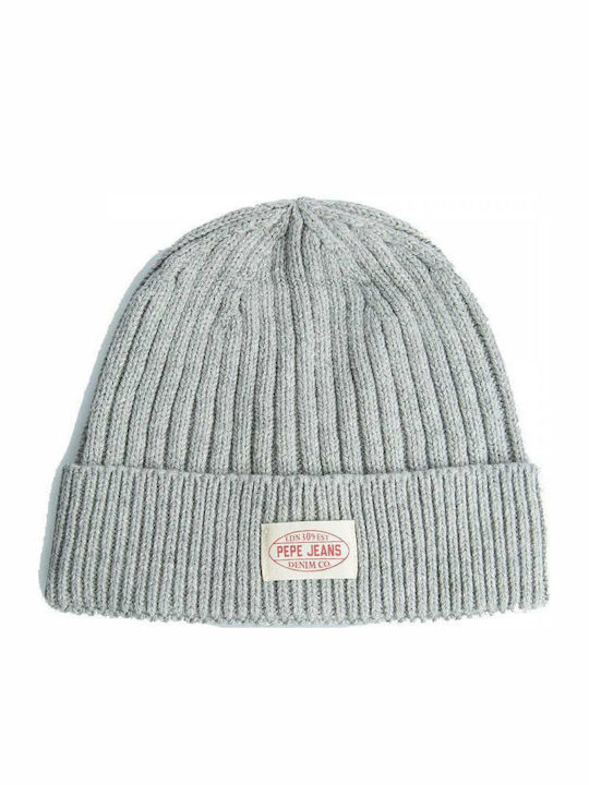 Pepe Jeans Rony Ribbed Beanie Cap Gray