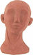 Present Time Dekorative Büste aus Polyresin Face in Orange 17.5x15.5x28.4cm 1Stück