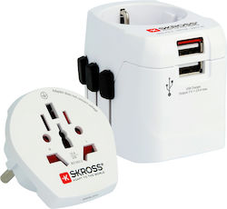 Skross 2 Stücke Steckdosenadapter von Universal zu Universal