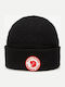 1960 Logo Beanie Ανδρικός Σκούφος με Rib Πλέξη σε Μαύρο χρώμα