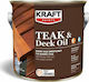 Kraft Teak & Deck Oil Teak Oil Πολυουρεθάνης Άχρωμο Ματ 750ml
