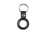 Mercury Leather Case Leather Keychain Case for AirTag Black