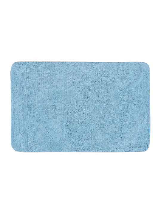 Beauty Home Non-Slip Cotton Bath Mat 3334TP Light Blue 60x90cm