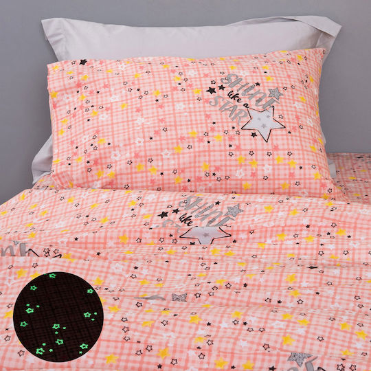 Palamaiki Luminous Kids Cotton Pillowcase Set 50x70cm Cluster Pink