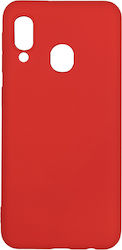 Sonique Back Cover Silicone Red (Galaxy A20e)