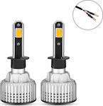 NovSight Lamps Car & Motorcycle H1 LED 3000K Warm White 12-24V 72W 2pcs