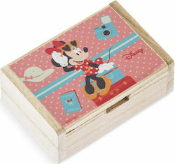 Christening Favor with Box Minnie Mouse made of Wood