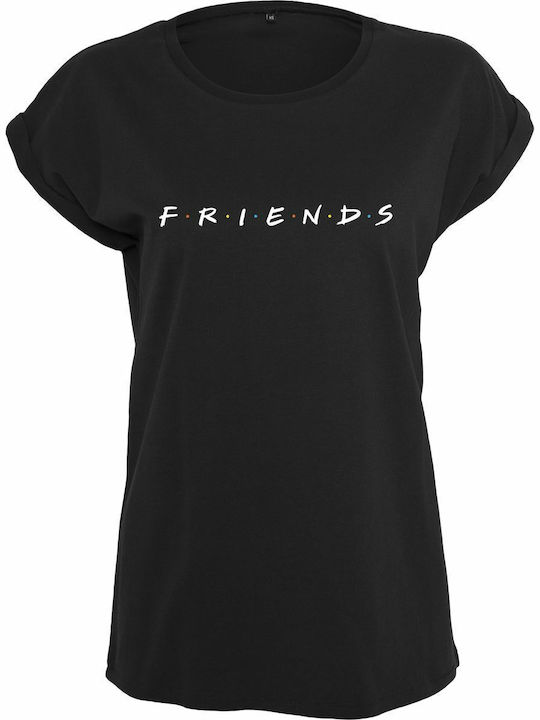 Merchcode Γυναικείο T-shirt Logo σε Μαύρο χρώμα