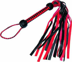 CyprusLoveShop Black & Red Flogger Whip Камшик в Черен Цвят