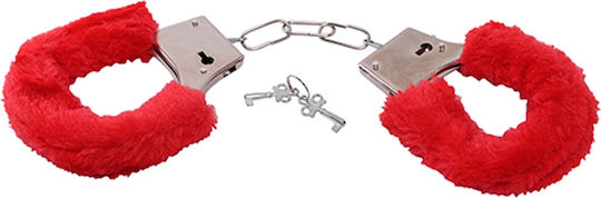 Toyz4lovers Bestseller Handcuffs With Fur Cătușe în Culoare Roșu