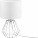 Trio Lighting Metal Table Lamp for Socket E14 with White Shade and Base
