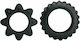 Baile Kit Silicone Flowering Cockrings Black 2pcs