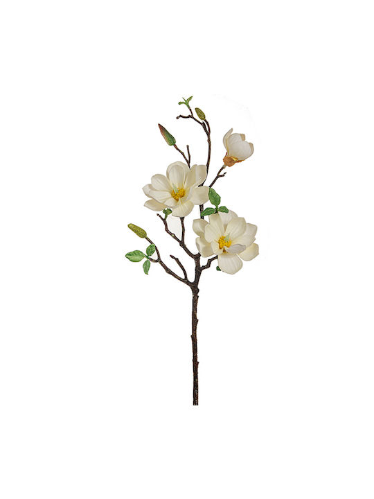 Zaros Artificial Decorative Branch Magnolia Cream 75cm 1pcs